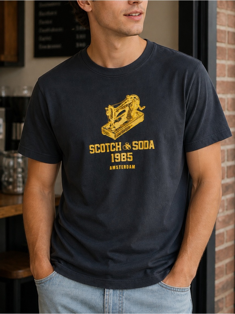 Scotch & Soda- NWT  Black Short-Sleeve Tee Size Small